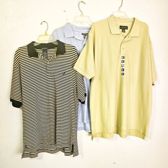 Men's Dad Core Name Brand Casual Polo Shirts Bundle of 3  All Size XL - Picture 1 of 11